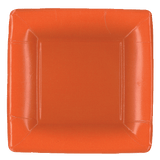 Caspari Grosgrain Deep Orange Sq Salad/Dessert Plates Square