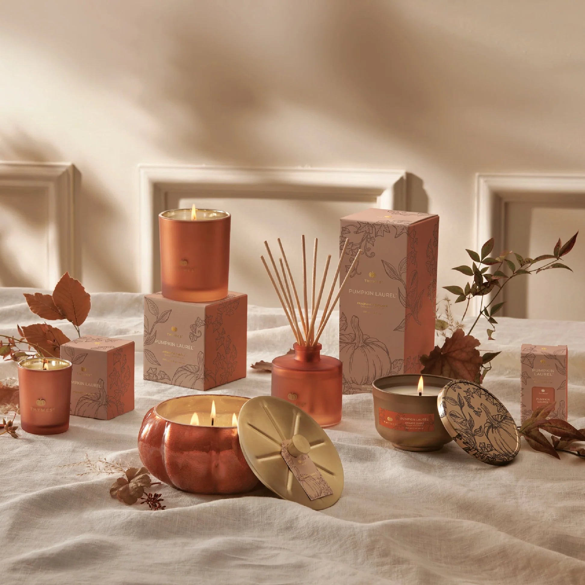 Pumpkin Laurel Large Statement Candle 15 oz