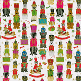 Caspari Toy Soldier Pets Gift Wrap