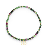Violet Gold & Ruby Zoisite Gemstone Bracelet