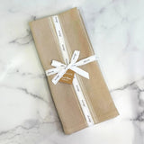 Kitchen Tea Towel, Vintage White Stripe, Set of 2