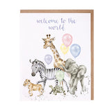 Welcome to the World Zoo Animals Greeting Card