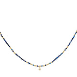 Yolanda Gold & Kyanite Mix Gemstone Necklace
