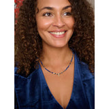 Yolanda Gold & Kyanite Mix Gemstone Necklace